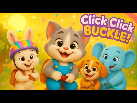 CLICK! BRUSHY LEARNS TO BUCKLE UP 🚗 (Fun Safety Song for Kids)