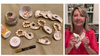 DIY Oyster Shell & Wood Bead Napkin Rings and Jewelry Dishes | Magnolia Design Co