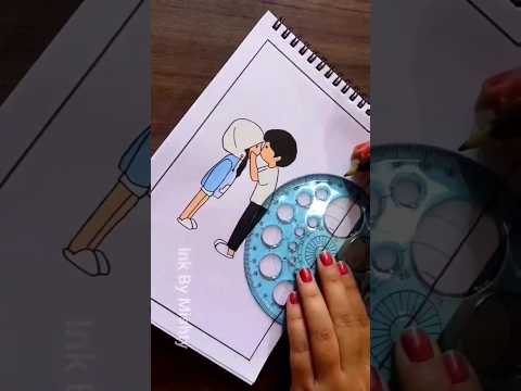 cute couple mandala drawing | couple mandala drawing | couple mandala art | shorts