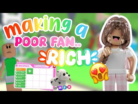 making a POOR FAN'S account RICH in adopt me!😨💗