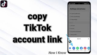 How to copy your TikTok account link