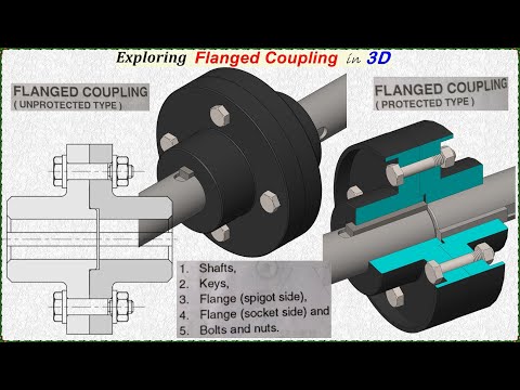 Flanged Coupling 3D Design in SolidWorks, #3Dmodeling, #fusion360, #solidedge, #creo, #mechanical