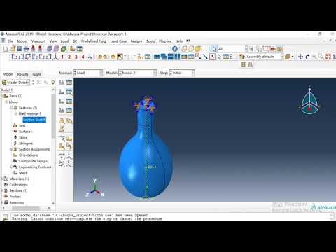 AbaqusTutorial Simulation of expansioin Balloon with Fluid Cavity