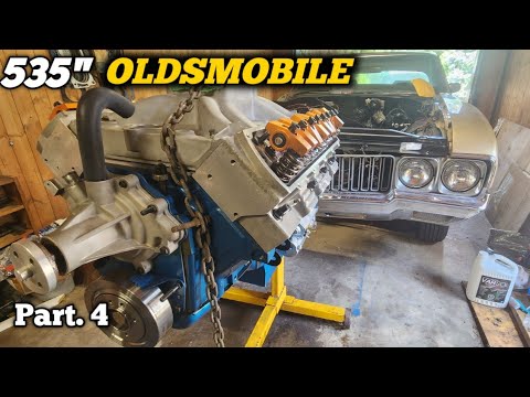 Installing the 535 Oldsmobile in to the 442!
