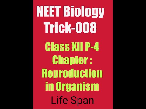 NEET Biology Trick-008  #life span #neetbiology #neettricks #neet #neet2022 #neet2023