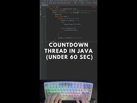 How to make a simple Countdown Timer (Threading Example in Java)