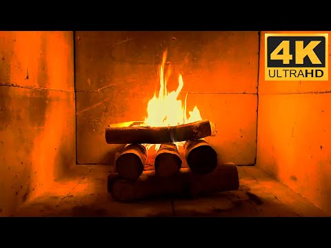 Cozy Fireplace 🔥 Relaxing Burning Fireplace & Crackling Fire Sounds 🔥🔥Wonderful Fireplace Burning 4K