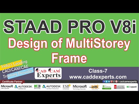 (Class-7) Design of MultiStorey Frame Analysis STAAD Pro V8i Tutorials #staadpro #buildingdesign