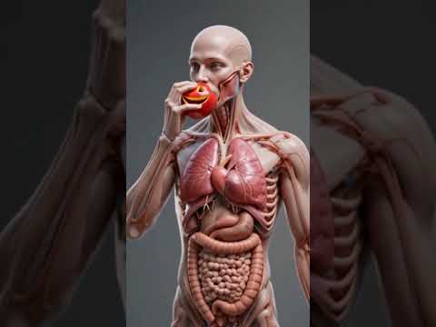 eats an apple 🍎 keeps the doctor away #3d #anatomy #medicosphere #viral#shorts #medicos #physiology