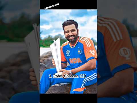Playing XI of Winning India Team Of T20 World Cup 2024  Final #shorts #viral#youtubeshorts#cricket.