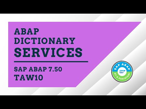 Services of the ABAP Dictionary | Describing the ABAP Dictionary | TAW10 Part II | Unit 1 | SAP
