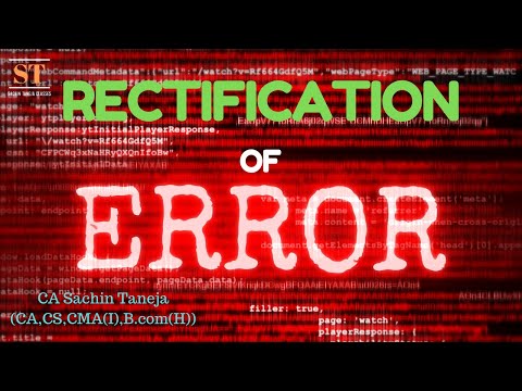 Rectification of Error | Part 1 | Journal Entry | Ledger | Error of Omission, Commission & Principle