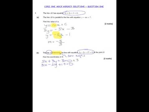 core one mock question one