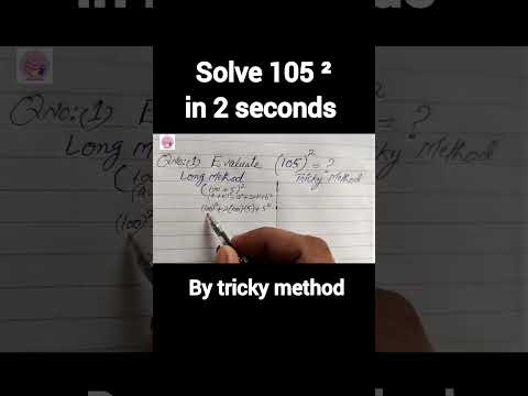 Solve 105² in 2 seconds by tricky method #basicmaths #mathsolympiadproblems #shorts