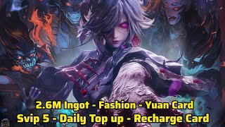 Sword Control the World Private Server - SVIP 5 - Daily Top up - Recharge Card - 2.6M Ingot