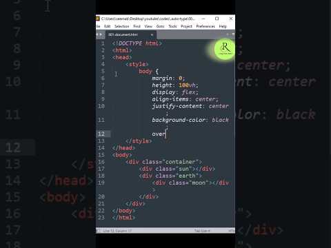 Mini Project Using HTML Css || Solar System #shorts #programming #code #project #coding #program