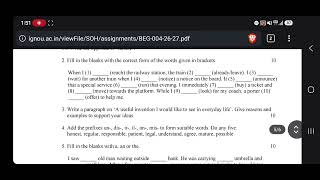 English for Beginners BEG 004   Handwritten Assignment Available   IGNOU 2026