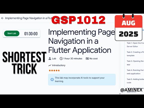 [NEW 2025] Implementing Page Navigation in a Flutter Application || #GSP1012 || #qwiklabs #arcade