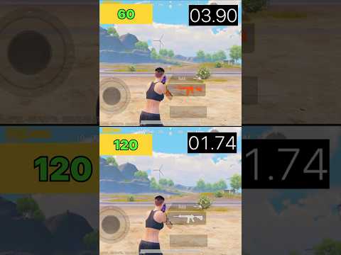 120 FPS VS 60 FPS BGMI TEST ll 120 fps vs 60 Fps Differenece