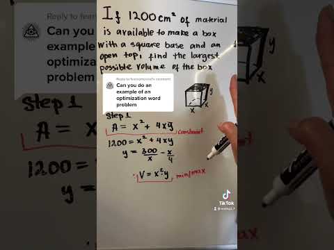 Optimization problem, part 1 #calculus #mathematics ￼