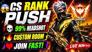🎮 **🔴 LIVE NOW | Free Fire LIVE Gameplay | CS Ranked Push | Custom Room | Squad With Subscribers**