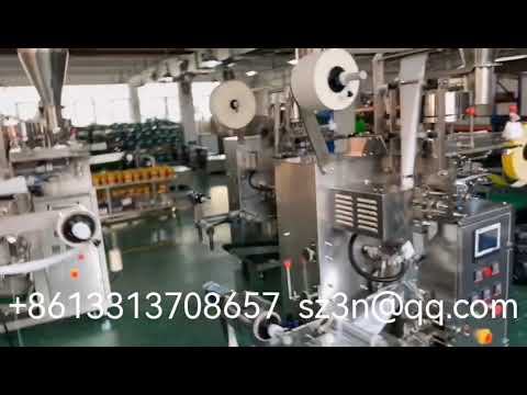 Automatic hanging line hanging label  tea bag inside and outside bag packing machine自动挂线挂标袋泡茶内外袋包装机