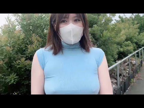 【ノーブラ散歩】人大杉の場所にイっちゃいました💦