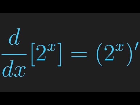 DERIVATIVE of the EXPONENTIAL 2^x using CHAIN RULE for international math olympiad