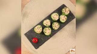 Bouchées de concombre au crabe