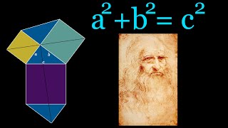 Pythagorean Theorem V (visual proof; Leonardo da Vinci)