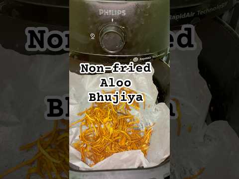 Non-fried aloo bhujia🥔🍟 sev at home in airfryer #recipe #airfryer