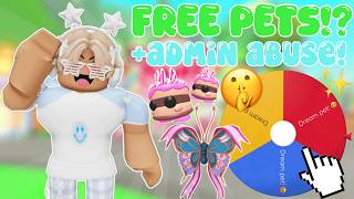 🔴ADOPT ME ADMIN ABUSE! FREE PETS! ADOPT ME GIVEAWAY 🎁 #adoptme #robloxlive #adoptmeroblox