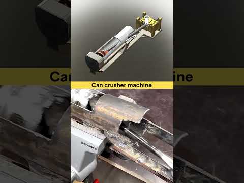 Easy to use - Can Crusher 🛠️ Mechanical Principle #cadcam3d #diy #mech #engineering