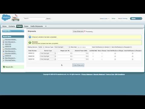 Shipping Automation on Salesforce.com