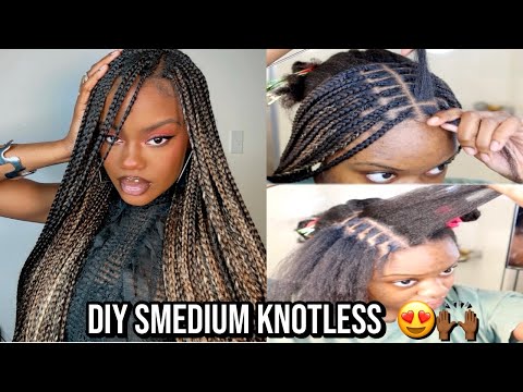 DIY SMEDIUM KNOTLESS: PRE-PART & MIX COLORS ✨| ADAISHA MIRIAM