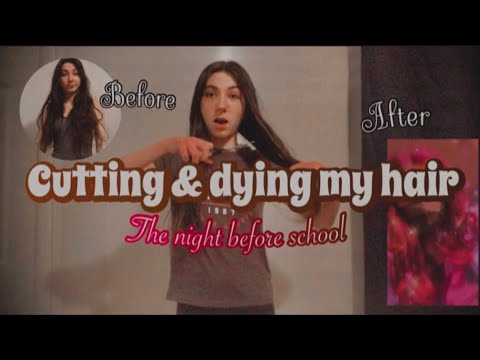 CUTTING & DYING MY HAIR THE NIGHT BEFORE SCHOOL