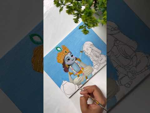 Janmashtami special 💗Krishna painting 🦚 #krishna #trending #painting