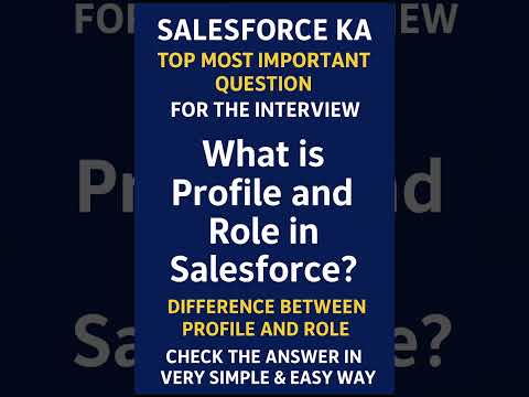 Salesforce Profile vs Role Explained in Hindi | Difference Between Profile and Role in Salesforce