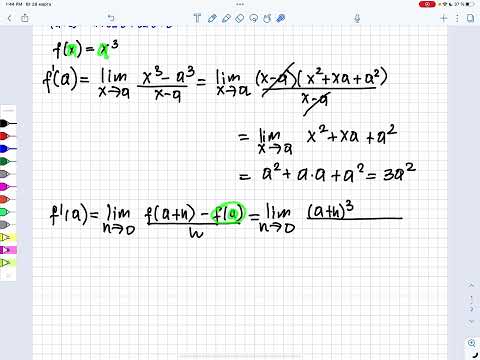 Derivative using derivative definition