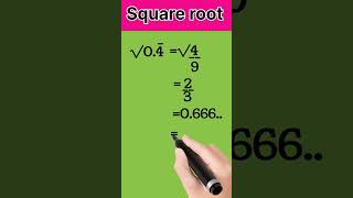 Square root #shorts #trickymath