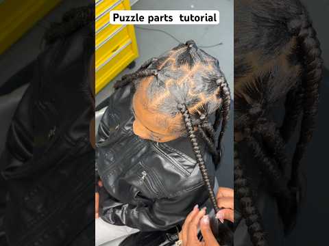 I tried the puzzle parts Knotless braids and it turned out really nice. #contentcreator #braider
