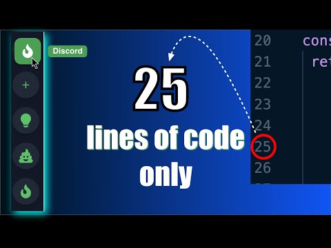 [ASMR CODING]  - Side Navbar like Discord - 25 lines of code - No Talking