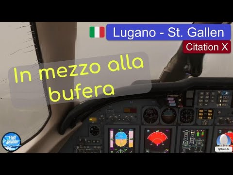 In mezzo alla bufera | Citation X | Lugano - St. Gallen Altenrhein  | MSFS2024 [ITA]