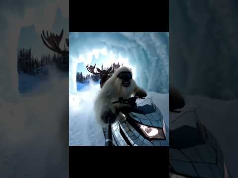 Snowmobile with Yeti #shorts
