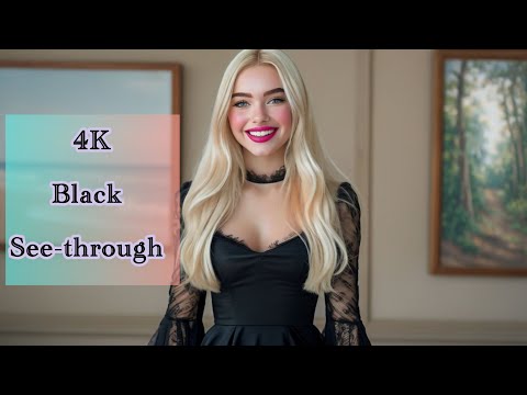 4K Black See through/ transparent | bikini try on | try on haul see everything | transparent 4K