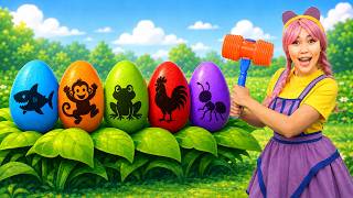 5 Surprise Egg Nursery Rhymes 🥚🎶 | TigiBoo Kids Songs