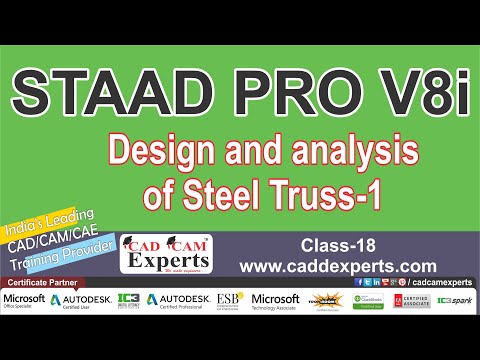 (Class-18) Design and analysis of Steel Truss-1 Staad Pro V8i Tutorials #trussdesign #analysis