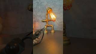 #RobotLamp #IndustrialDesign #HandmadeLamp #SteampunkStyle #PipeArt  #WorkshopVibes  #UniqueLamp