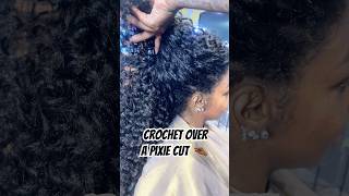 She wanted crochet to help grow out her pixie cut 😍 🌀Hair: Freetress Beach Curl