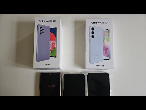 Samsung A55 vs A35 vs A52s 5g benchmark speedtest 2024